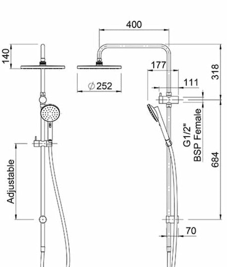 Methven Minimalist shower system