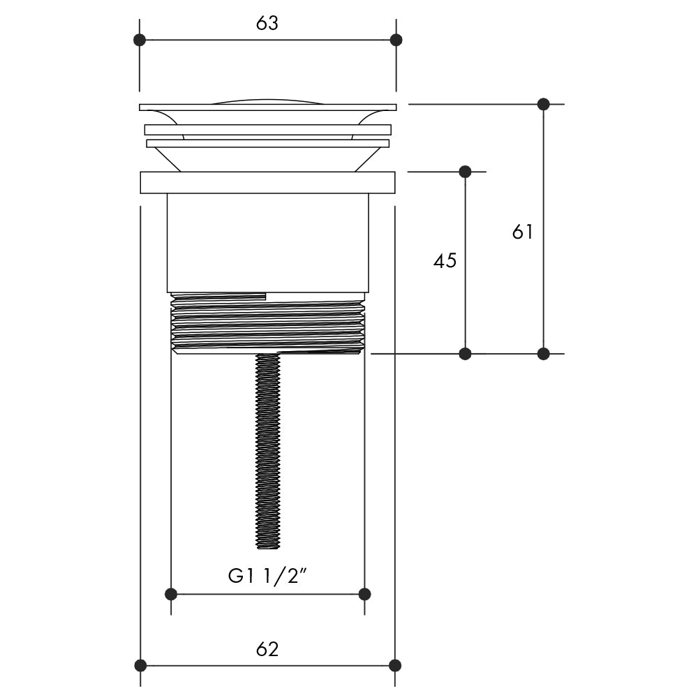 Pop-up basin plug and waste